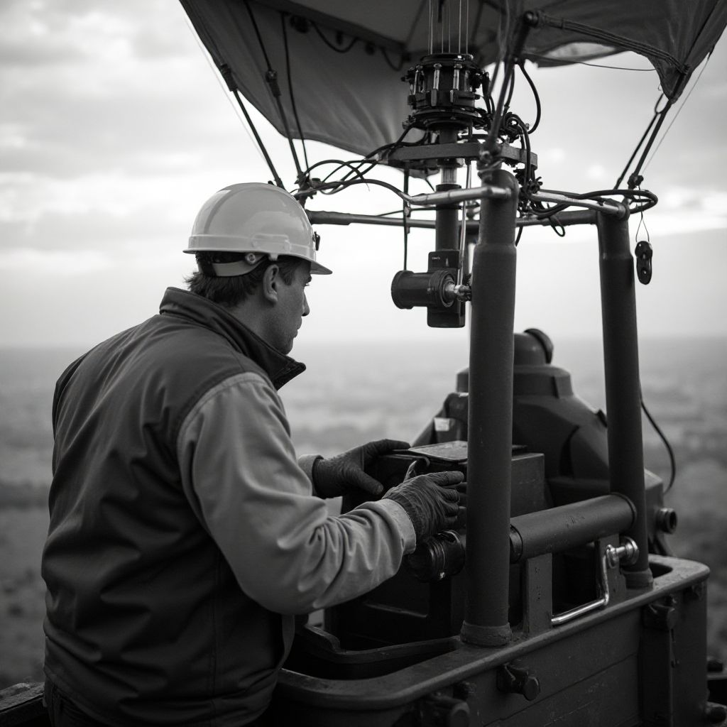 Pilot balonu podczas lotu